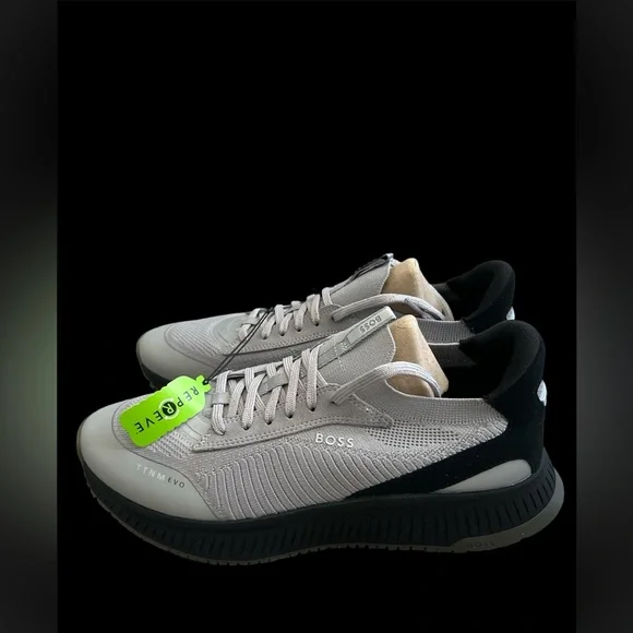 Size 11 - HUGO BOSS TTNM EVO_Slon_Knsd Men’s Sneakers in Open Grey 50498904-060